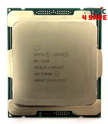 Intel Xeon W-2125 CPU 4.0 GHz SR3LM 4-Core 8.25MB LGA2066 Server