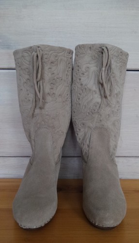 SATINA WildLeder Stiefel HOLZ-Sohle | 37 | *NEU* - Bild 5 von 12