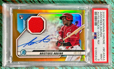ARISTIDES AQUINO 2020 Bowman Chrome Auto Relics Gold Refractor RC/50 PSA 9 Pop 3