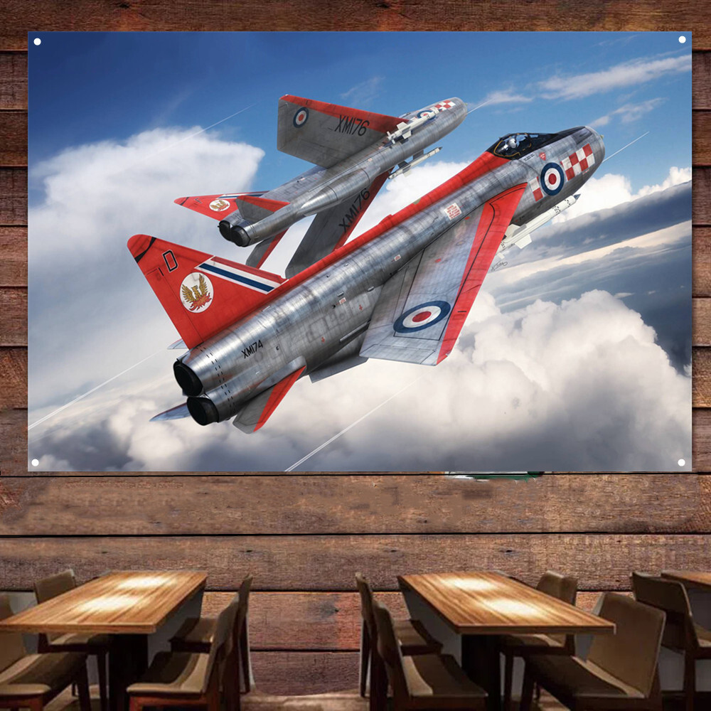 English Electric Lightning F.1A Fighter Poster Military Art Banner Hanging Flag