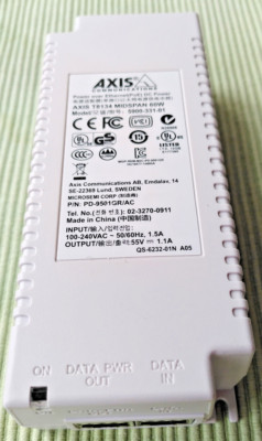 Axis T8134 Midspan 60W Power over Ethernet PoE Injector
