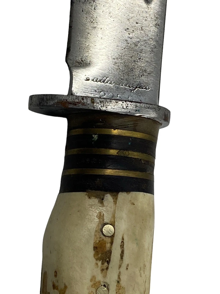 Cuchillo de Lucha Cattaraugus 225Q Segunda Guerra Mundial Militar de EE. UU. Hoja Fija con Mango Único Foto 4 de 4