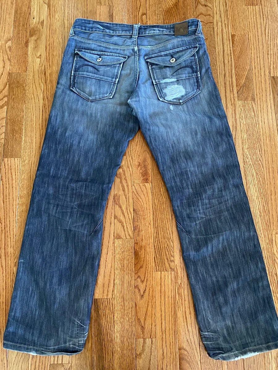 Fit Bragg Men Distressed Blue Jeans, 34x31 | eBay