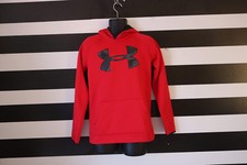 Under Armour Loose Hoodie Youth Junior Red Print Big Logo Size YXL