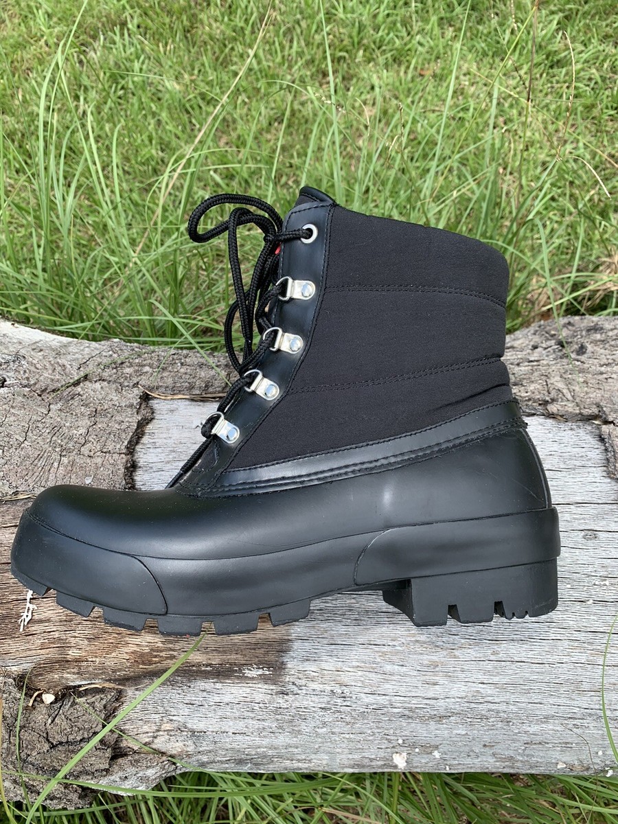 Hunter Boots Mens Size 9M 42EU Black Lace up waterproof  display picture 1