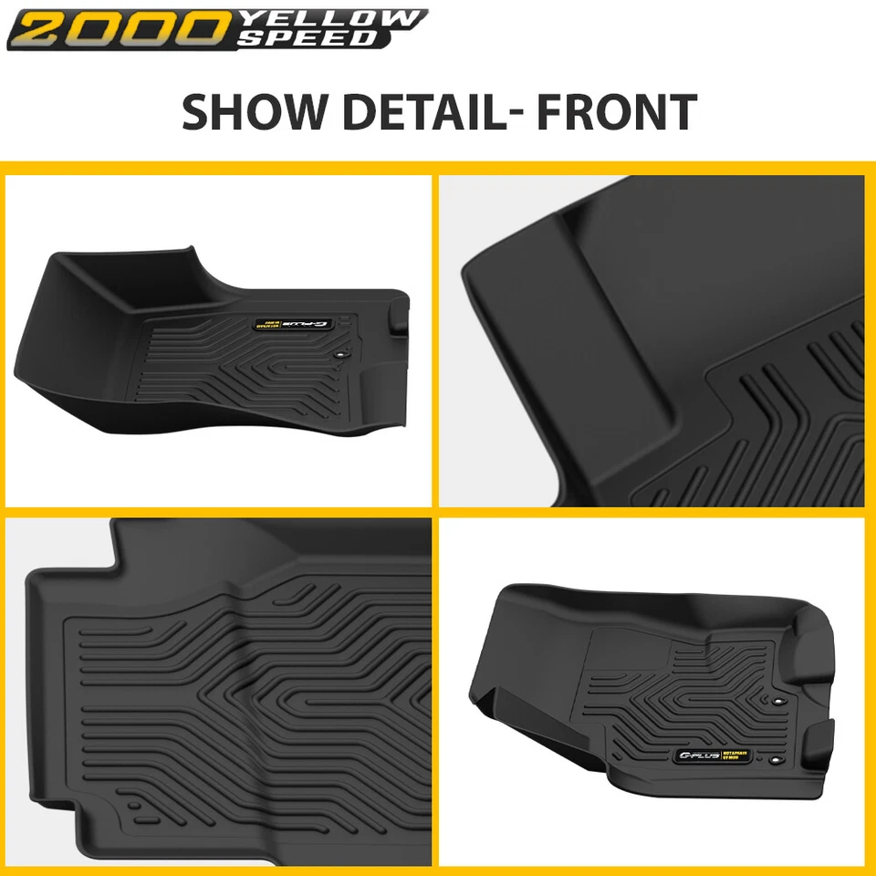 Floor Mats Liners Set All Weather TPE Fit For 2008-2021 Nissan Frontier Crew Cab Foto 3 de 4
