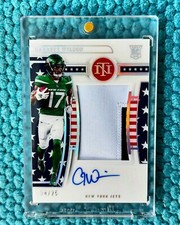 2022 NATIONAL TREASURES GARRETT WILSON RPA STARS AND STRIPES RC AUTO /25 SSP