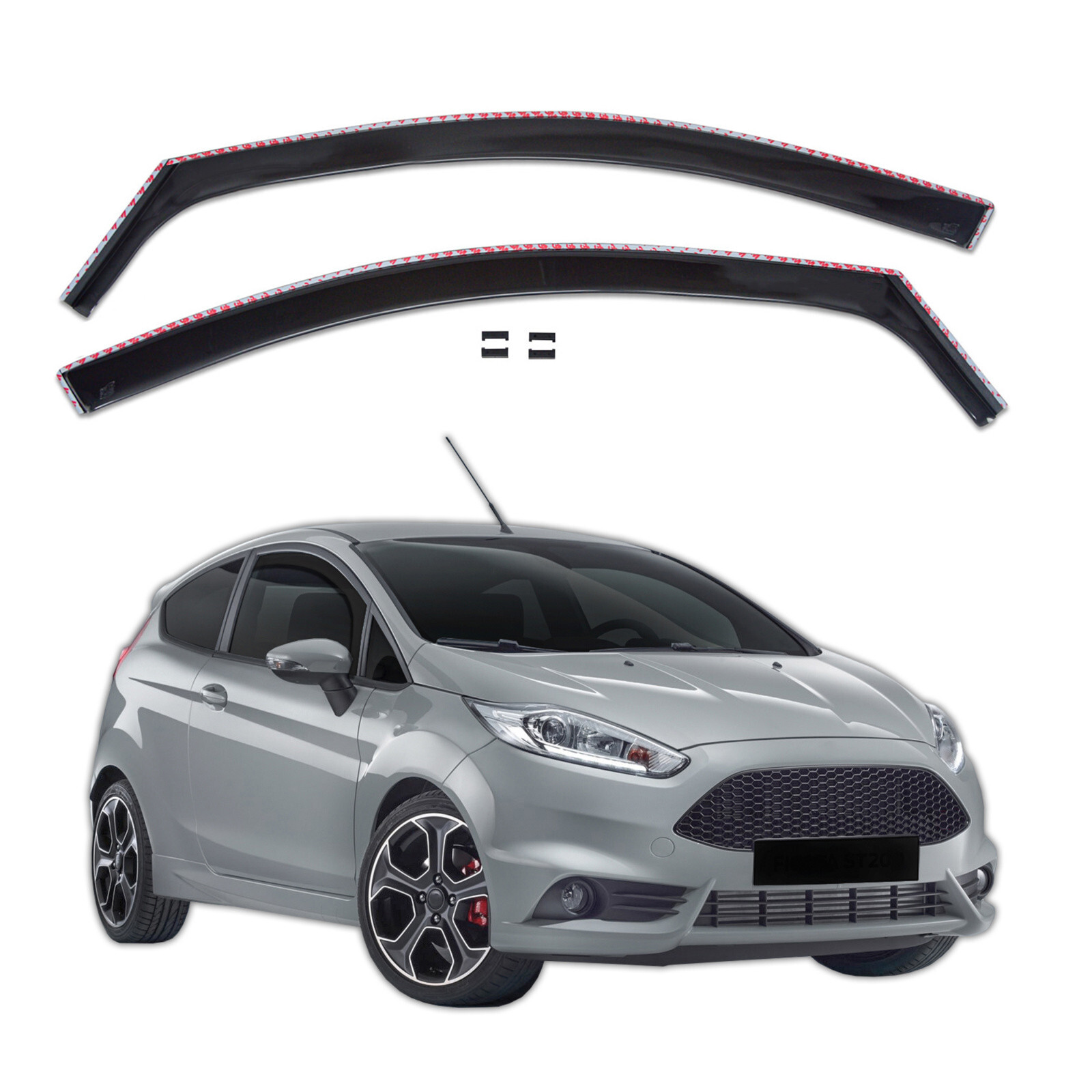 Déflecteurs d'air Ford Fiesta 7 anti-buée et réduction des bruits d'air sur route