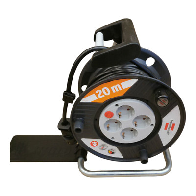 Brennenstuhl Cable Reel 20M 4 Sockets Extension Cable With Drum Step