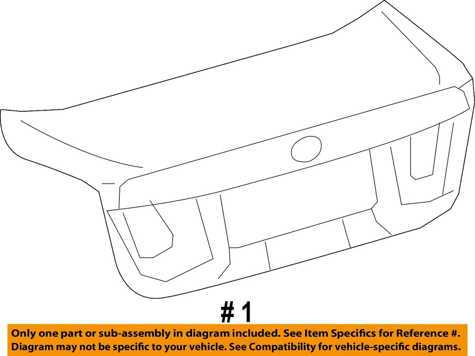 Used Deck Lid fits: 2009 Lexus LS460 w/rear view camera Grade A Foto 4 de 4