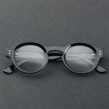 Retro Oval Round Acetate Reading Glasses Recessed Vintage Full Rim Spring Hinges