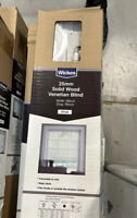 WOODEN VENETIAN BLINDS WITH TAPES 25mm Solid Wood Cut  To Size Rrp £87 !