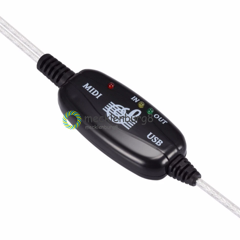 Cable de interfaz MIDI USB IN-OUT convertidor PC a teclado de música adaptador - Imagen 4 de 4
