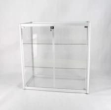 FixtureDisplays Aluminum Glass Display Showcase, Swing Door with Locks 102729