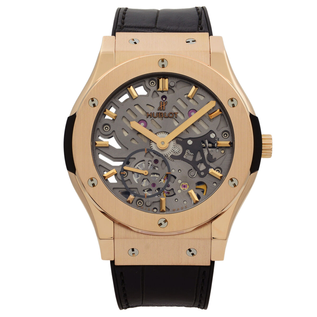 Hublot Classic Fusion 18K Rose Gold Skeleton Dial Hand Wind Hublot Classic Fusion 18K Rose Gold Skeleton Dial Hand Wind