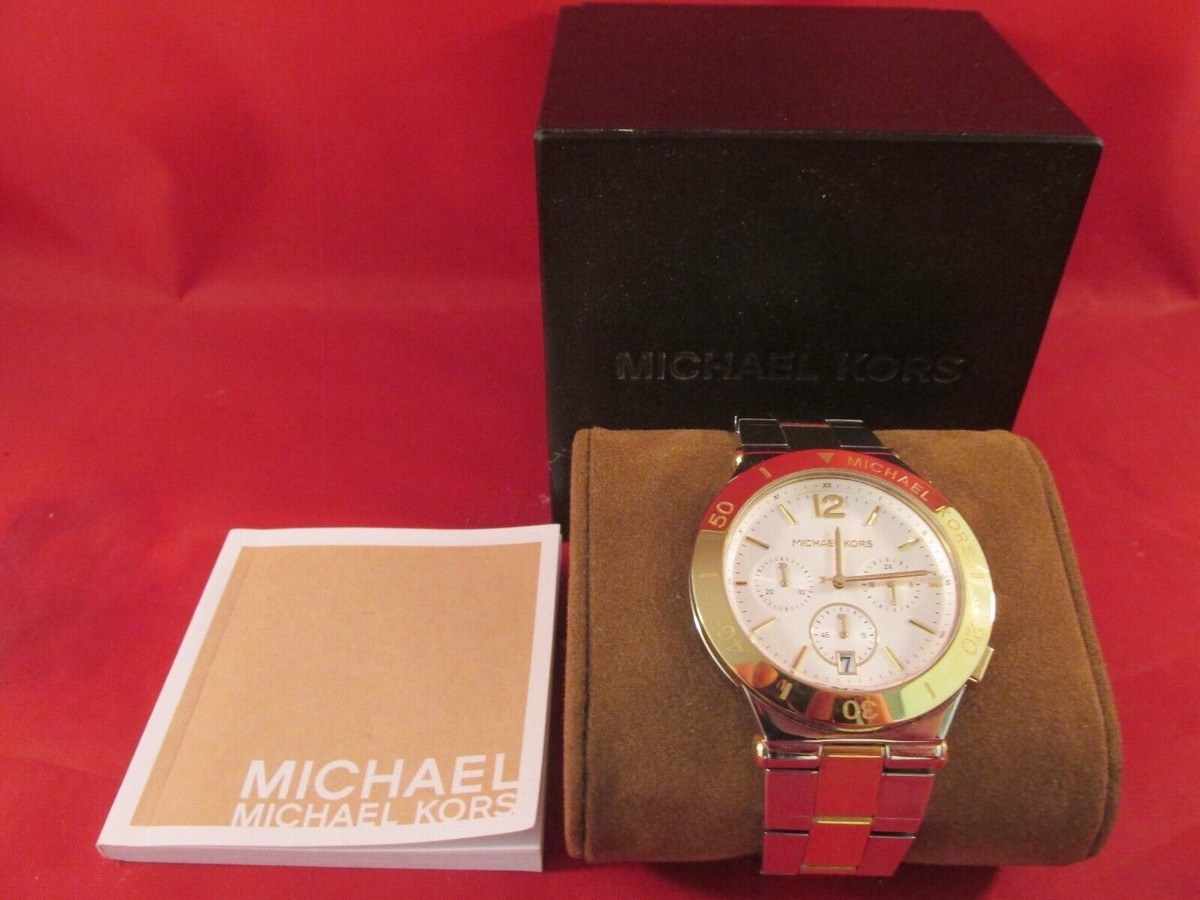 Michael Kors MK5934 Wyatt Silver Dial Two Tone Stainless