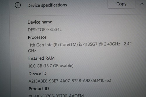 Lenovo ThinkPad T14 Gen2 14" i5-1135G7@2.4GHz 16GB RAM 256GB SSD Win11 - Imagen 2 de 8