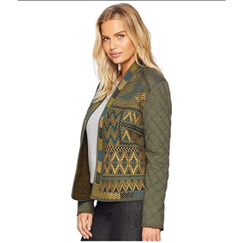 Chaqueta acolchada bordada Tribal Jeans talla pequeña Foto 2 de 4