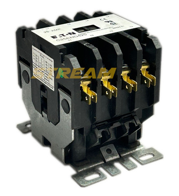 Eaton C25END425A Definite Purpose Contactor, Non-Reversing, 25A, 120Vac Coil, 4P