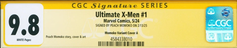 Ultimate X-Men #1 - 05/2024 - CGC 9.8 SS signature and cover by Peach Momoko - Bild 2 von 2