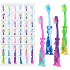 100 Pack Toothbrush Bulk Soft Bristles Cute Toothbrush with Suction Cup, Incl...