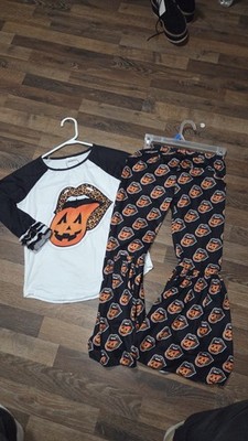 Halloween Outfit Unbranded NWOT 14/16 PUMPKINS ORANGE BLACK WHITE