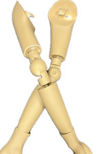 1 Pair of flexable poseable bendable female skintone arms  removable hands
