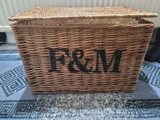 F&M XL  Hamper Fortnum & Mason Wicker Basket 60cm x 40cm x 38cm