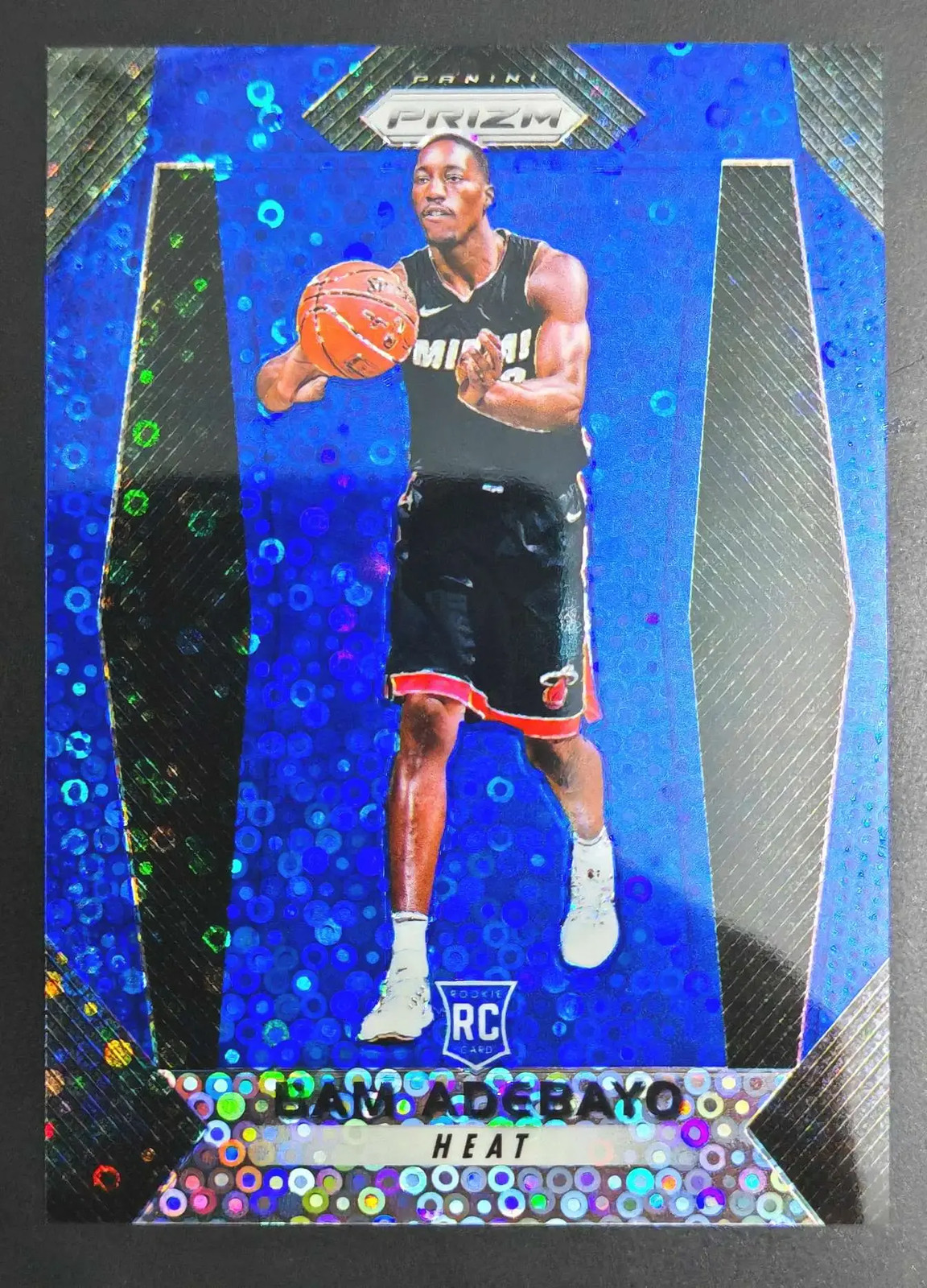 2017-18 Panini Prizm #51 Bam Adebayo RC - Rookie Fast Break Blue Disco /175 AA61