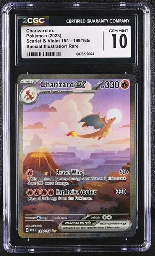 CGC 10 Charizard ex 199/165 MEW EN-151 Special Illustration Rare Pokemon Card