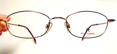Rodenstock Rose Gold Eyeglass Fames Full Wire Lightweight R 4404 C135 Case