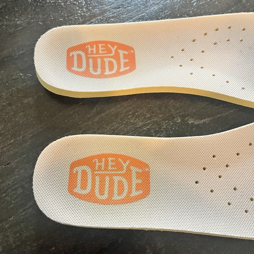 NWOT Men’s Original Hey Dudes Size 9 Tan Foam Shoe Slip On Insoles Inserts - Picture 6 of 6