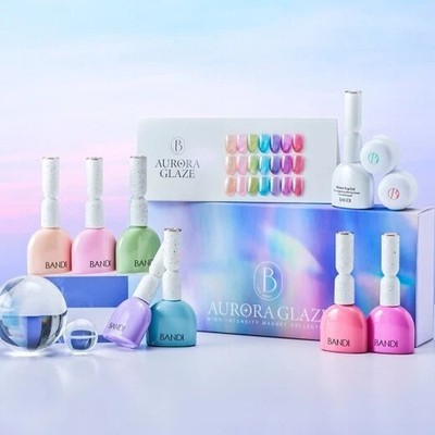 Bandi Aurora Glaze Colection 8 Colors Gel Nail Set UV LED Korean Nail Kit