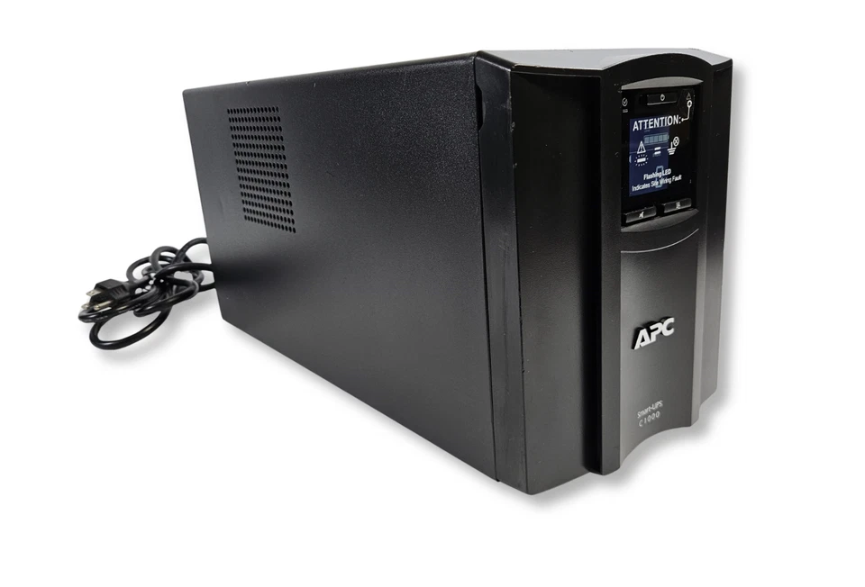 APC Smart-UPS C1000 SMC1000C 1000VA 600W Tower UPS w/ Good OEM Batteries - Image 2 of 4