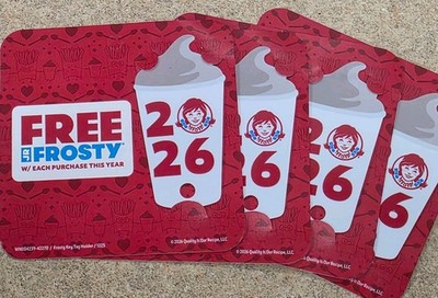 Lot of 4 Wendy's Frosty Key Tag 2026 New