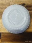 5 Vintage Milk Glass Embossed Leaf & Flower  Bowls 4.75" X 1.75"