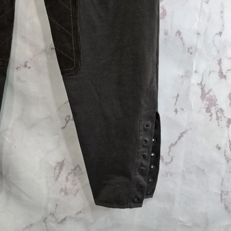 Ralph Lauren Leggings Mujer Medianos Marrón Ecuestre Rugby Jodphurs Gamuza  Foto 4 de 4