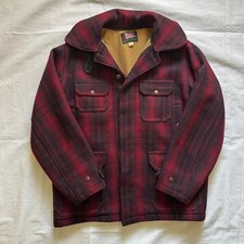 Woolrich Vintage 50s Mackinaw Hunting Jacket Plaid Lined Size Mens 44