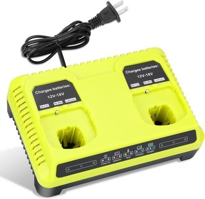 P117 Dual 18V Charger Station for Ryobi 18V Battery, Charger Replace for Ryob...