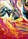 Modern Multi-Color Area Rug 3x5 Abstract Paint Carpet - Actual 3' 3'' x 4' 3'' — photo 2