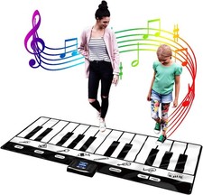 SUNLIN 6ft. Piano Mat, Floor Keyboard Playmat: 24 Keys, 10 Demos, 8 Instrumen...