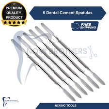 6Pcs Dental Cement Spatula Double Ended German Stainless Steel Instruments CE