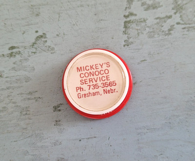 Vtg Conoco Service Station Advertising Pen Pencil Holder at Cash Register