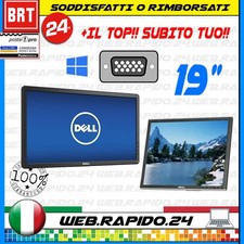 PC MONITOR SCHERMO 19" 1366X768  (DELL,HP)VGA DVI DESKTOP NO BASE BUONO 20 22