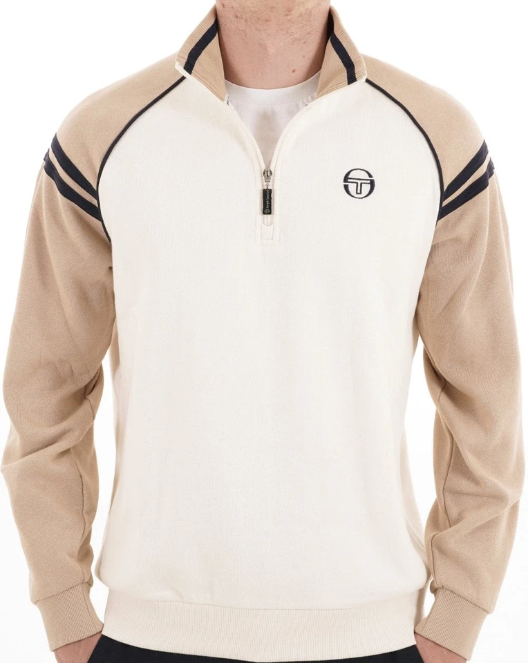 Sergio Tacchini Retro Qtr Zip Stone Gardenia - Image 2 of 4
