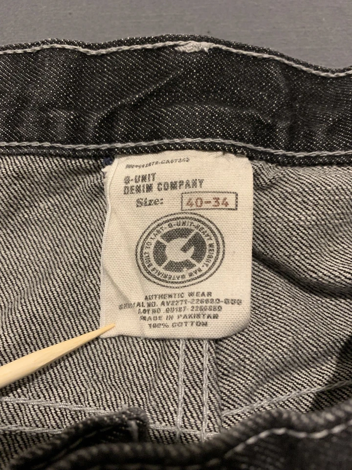 Vintage G-Unit Jeans Mens 40x34 Black 50 Cent Baggy Denim Pants Rap Skater Y2K - Image 2 of 4