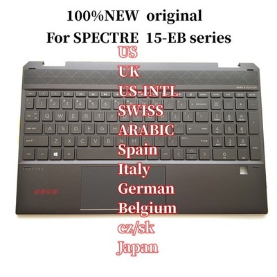 Palmrest w/Backlit Keyboard for HP SPECTRE X360 15-EB US/UK/DE/SP/CZ/IT/BE #nm
