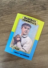 1980-84 SSPC Baseball Immortals 1st Printing - Christy Mathewson #4 ~ NM+ 7.5