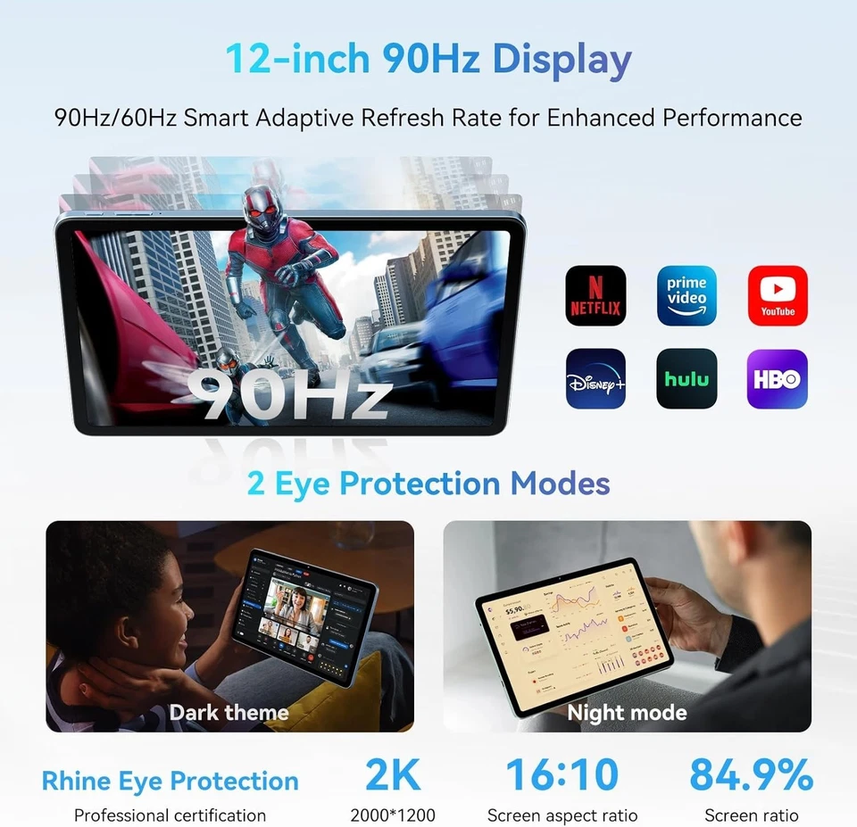 Blackview 12 inch Tablet Android 15 Tablets 2025 AI Powered, FHD+ 2K IPS Display - Image 3 of 4