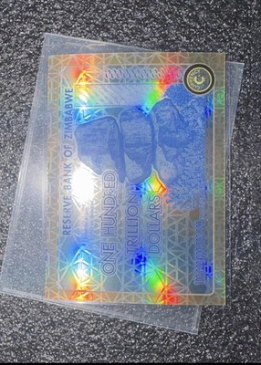 Cardsmiths Currency Series 5 #80 Zimbabwe 100 Trillion Dollars Imperial Topaz 